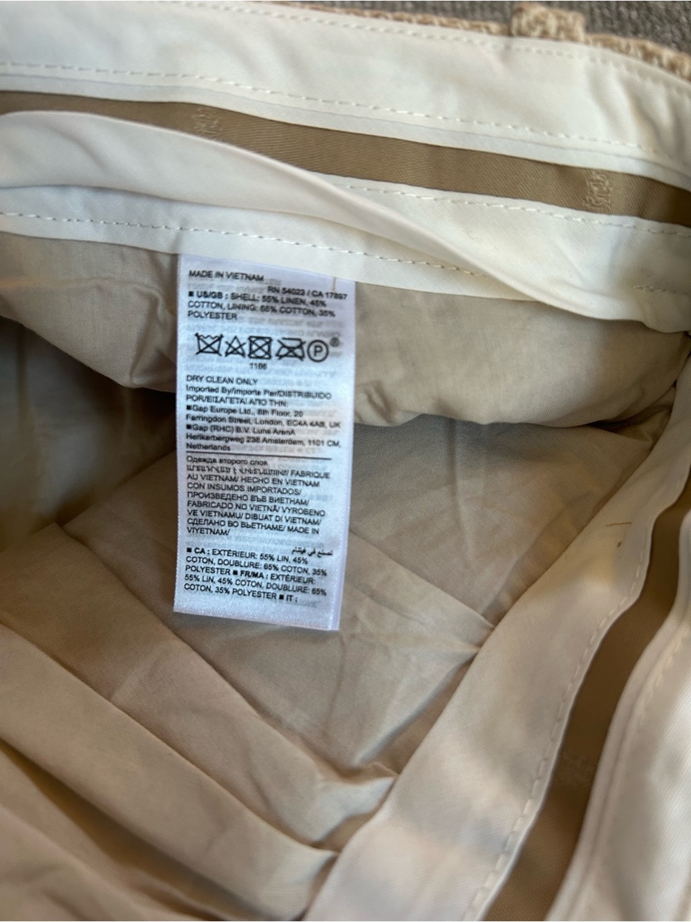 NWT Banana Republic Norfolk Wide-Leg High-Rise Linen-Cotton Pants, Size 10 - Picture 12 of 16